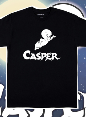 鬼马小精灵Casper美式vintage复古短袖bf男女情侣T恤纯棉t shirt