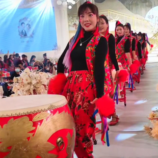 新款马甲灯笼裤女套装东北大花布衣服姐妹广场舞蹈秧歌服装演出服