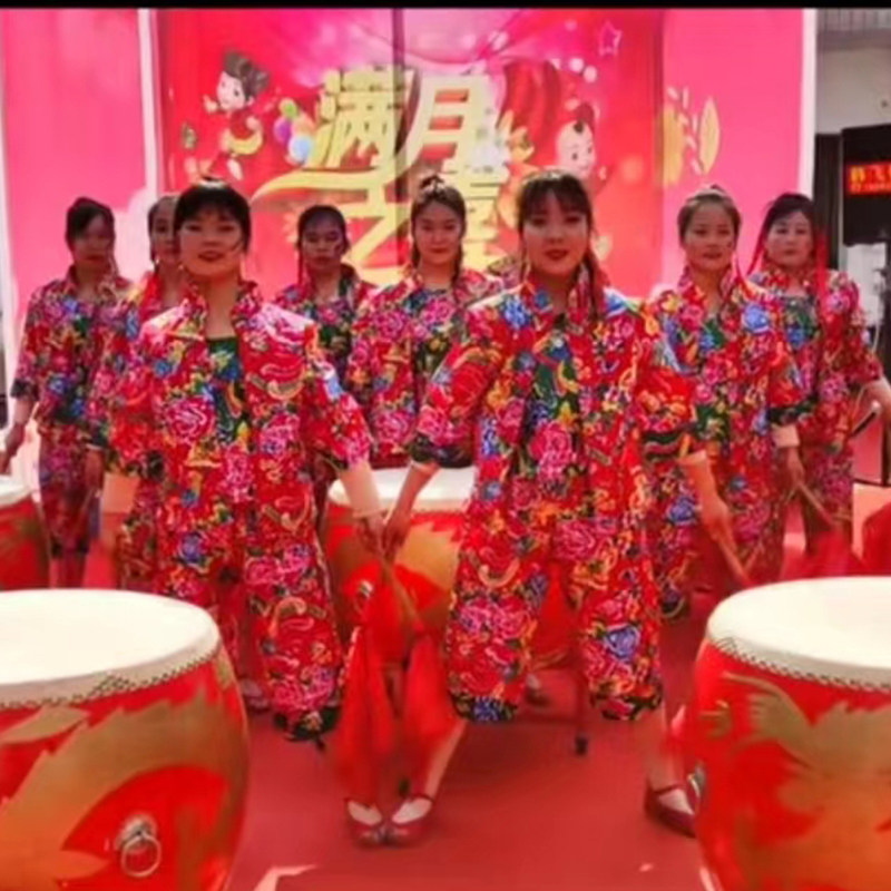 民族风碎花套装村姑东北花布衣服搞笑姐妹广场舞蹈秧歌服演出服装