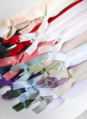 手工辅料SBS隐形尼龙拉链品质顺滑25cm全套41色