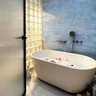 德希顿250瀑布浴缸水龙头淋浴花洒套装冷热双开混水阀喷头壁挂式