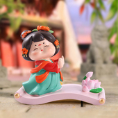 国潮古风江山如画手机支架办公桌面装 饰品古风女孩解压神器小礼物