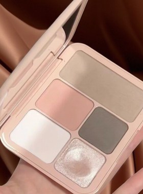 PL点点戳戳塑颜面部综合盘哑光珠光立体五色合一高光眼影修容恋火