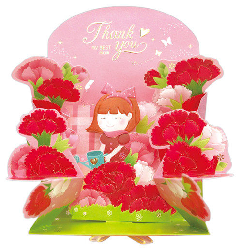 season台湾四季立体母亲节贺卡25k祝福卡感恩卡女人节卡片纸品