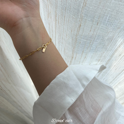 气质简约14k包金手链冷淡风