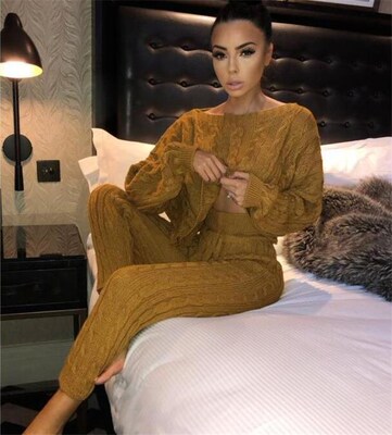 针织套装 трикотаж костюм sweater knitted suit