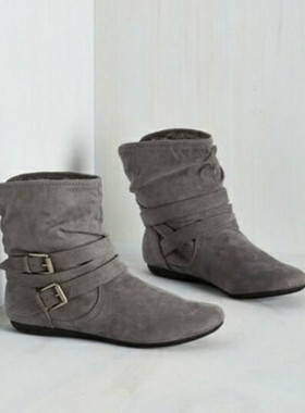 2019 winter women flat boots ladies warm shoes43码女棉靴女靴