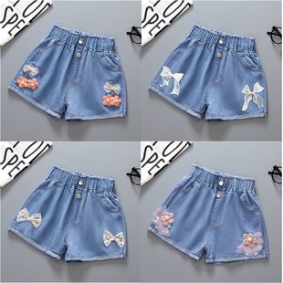 kids girl girls short pants shorts Baby jeans clothes for