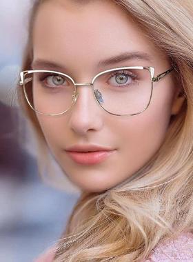 防蓝光镜女平光镜ladies fashion optical glasses frames women