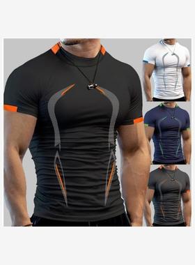 gym fitness workout T Shirt men cotton top t shirts tshirt 3