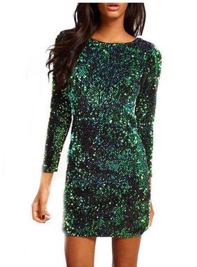 2017妇女礼服亮片连衣裙платьяе мода dresses women