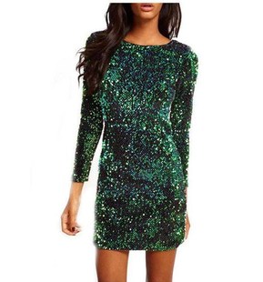 women dresses 2017妇女礼服亮片连衣裙платьяе мода