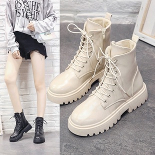 black Woman white Ankle Boot for Women Boots Leather Shoes
