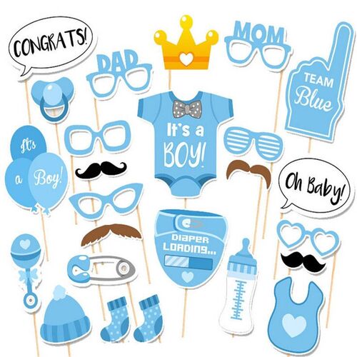 Photo Booth It Is A Boy Baby Shower Birthday Party Photo Boo