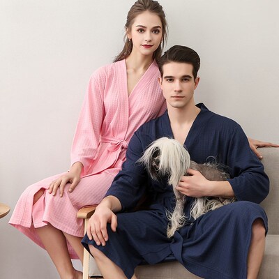 Couples bathrobe men women thin robe pajamas情侣薄款睡袍睡衣