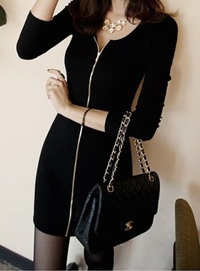 2018 autumn winter sexy women  dress slim long skirts party