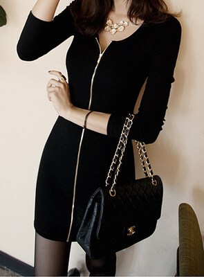 2018 autumn winter sexy women  dress slim long skirts party