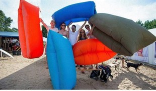 Outdoor portable lazy couch inflatable sofa bed air pocket