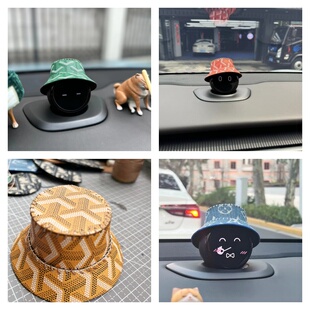 蔚来3.0nomi车内载装 饰 饰帽子真皮渔夫帽et5tES6ec6es8问界M9M7装