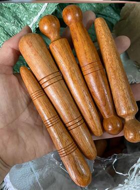 点穴按摩捧拨筋棒红花梨香实木圆珠形经络笔减肥美容脚底足疗工具