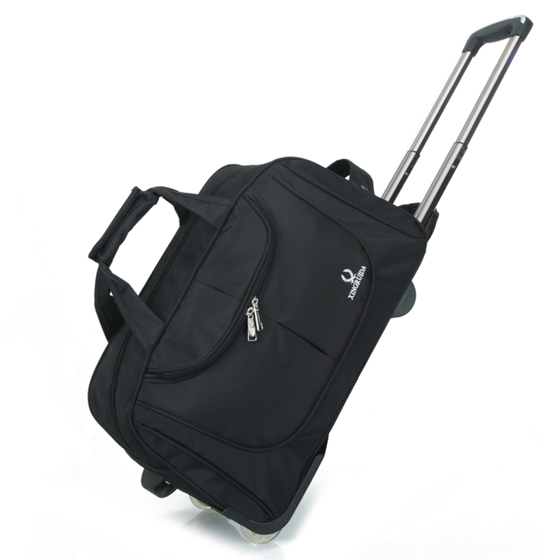 手拉行李箱包手提二合一简易拉杆包行李包轻便折叠小型袋子带轮