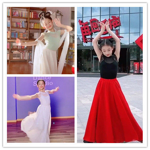 小豆苗同款古典舞春三月古风舞蹈服万疆舞蹈练功服灯火里的中国舞