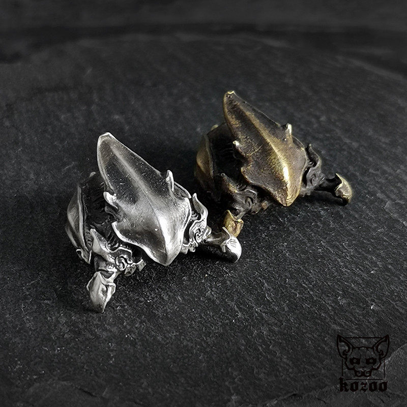 kozoo原创盗宝虫戒托底座设计款925纯银戒指珠宝首饰展示道具暗黑