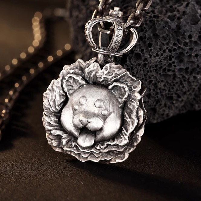 kozoo&dodowo联名菜狗挂坠潮玩新款项链宠物情侣饰品925纯银