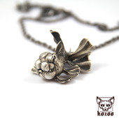 kozoo工作室S925怒麟金鱼s925银挂坠项链吊坠毛衣链阿美咔叽
