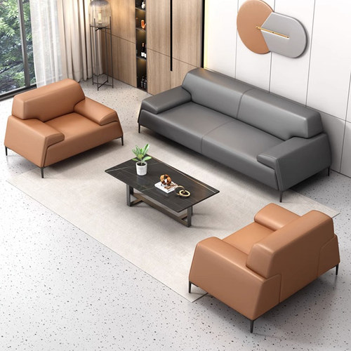 现代简约店铺沙发真皮男装女装