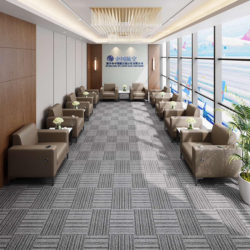 办公沙发真皮商务洽谈大堂接待室政府贵宾会客厅单人沙发茶几组合