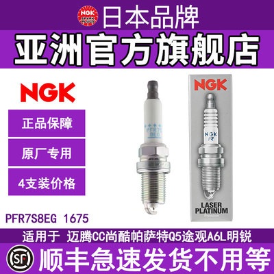 NGK大众4支装双铂金火花塞迈腾