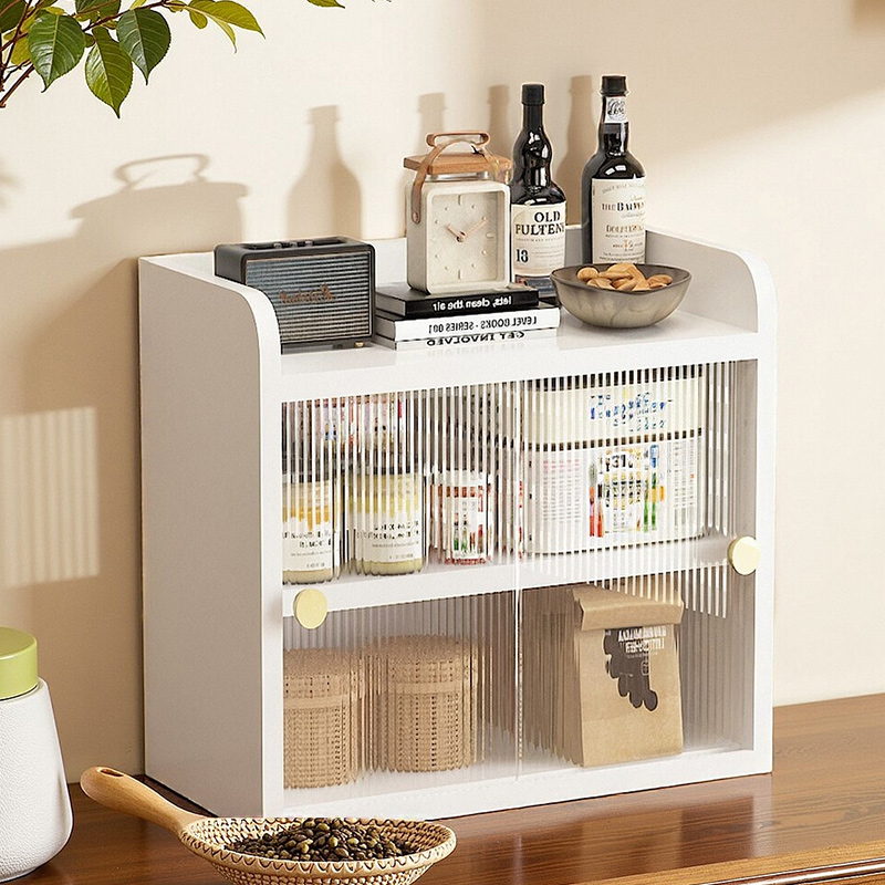 防尘杯架茶具置物架桌面杯子水杯咖啡杯餐桌置物架储物盒带门