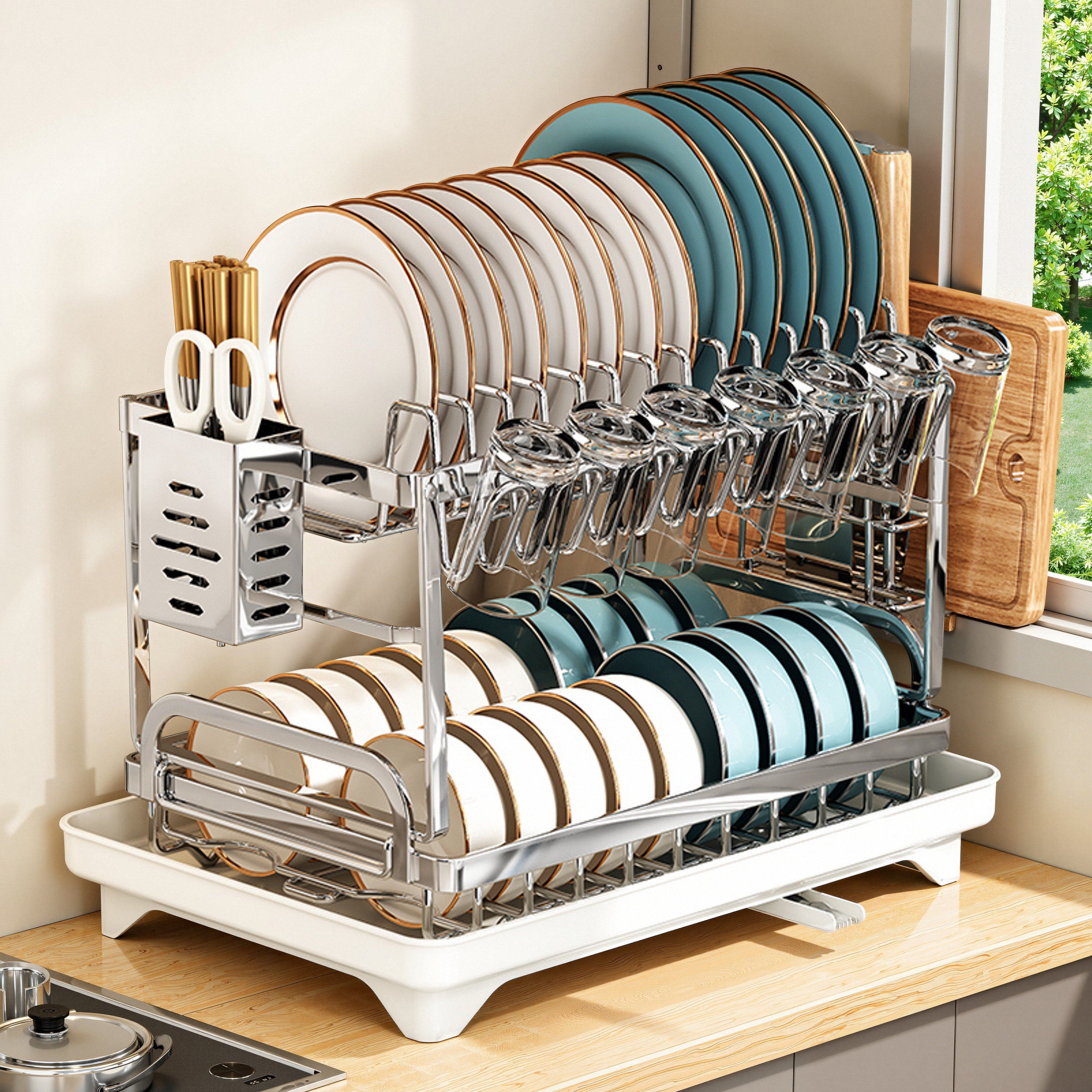 厨房置物架碗碟碗盘收纳架沥水架家用多功能放碗架碗筷收纳盒碗柜,厨房/烹饪用具,碗架,淘宝优惠券,粉丝福利购,淘宝优惠卷