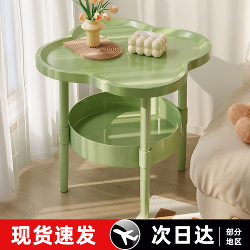 茶几客厅家用小户型沙发边几圆形阳台小桌子茶桌简约床头柜置物架