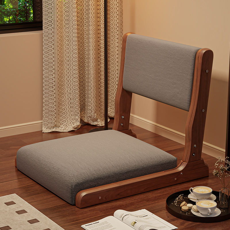 家用阳台可折叠实木飘窗椅