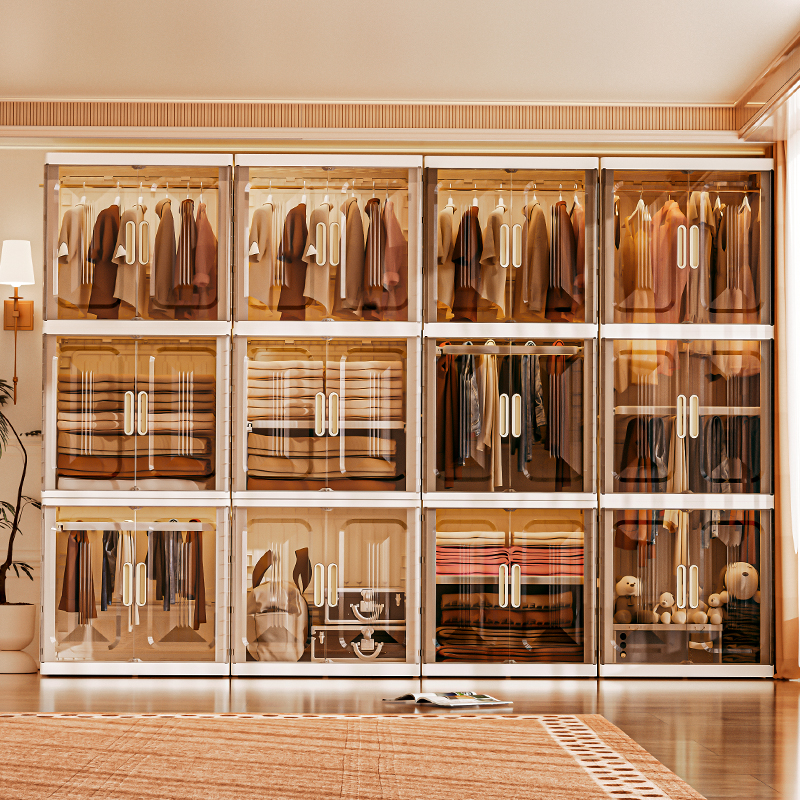 免安装折叠收纳柜子置物柜家用儿童宝宝衣柜加厚零食玩具塑料储物