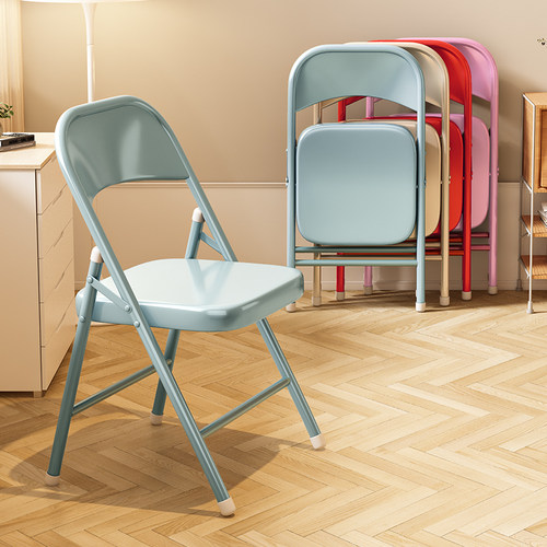 ins风折叠椅子铁艺靠背椅拍照椅