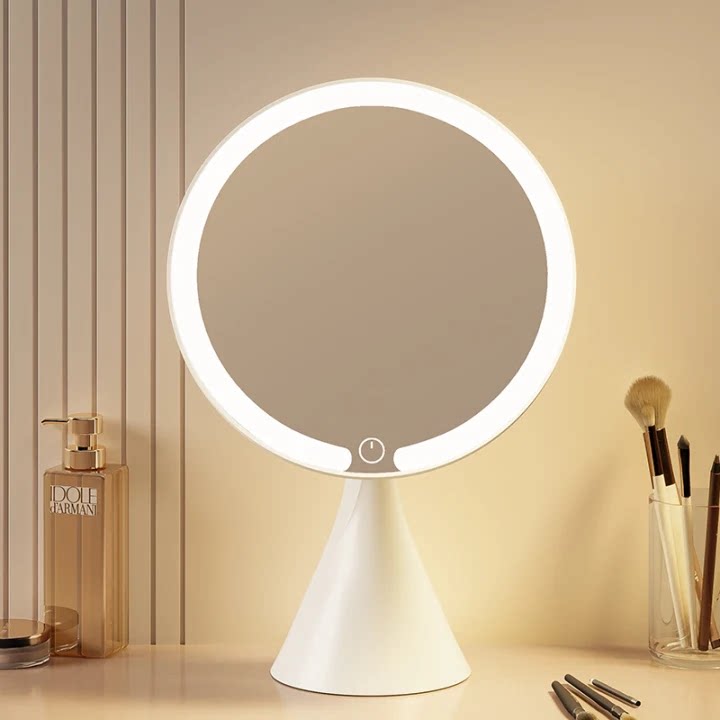 2026新款小蛮腰化妆镜台式桌面带灯主卧室家用补光梳妆台梳妆镜子