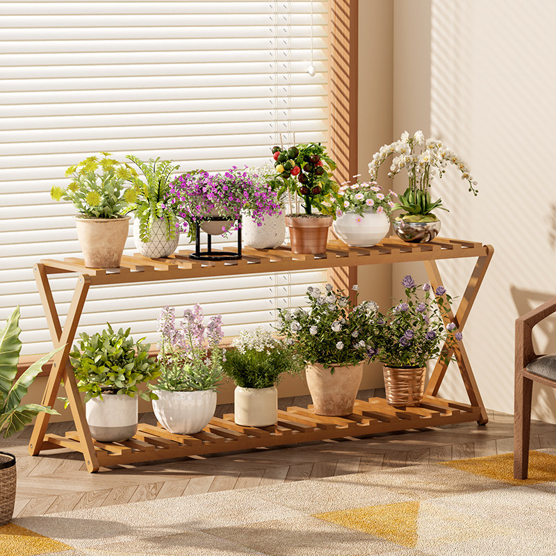 花架子室内阳台多肉植物花盆架楠竹展示架客厅落地式多层2026新款