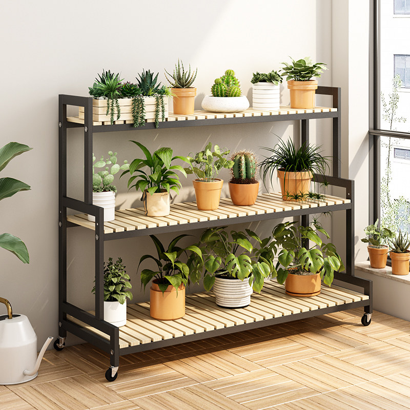 2025新款花架可移动带轮置物架阶梯客厅落地式多层花架子阳台室外,住宅家具,花架/花几,淘宝优惠券,粉丝福利购,淘宝优惠卷