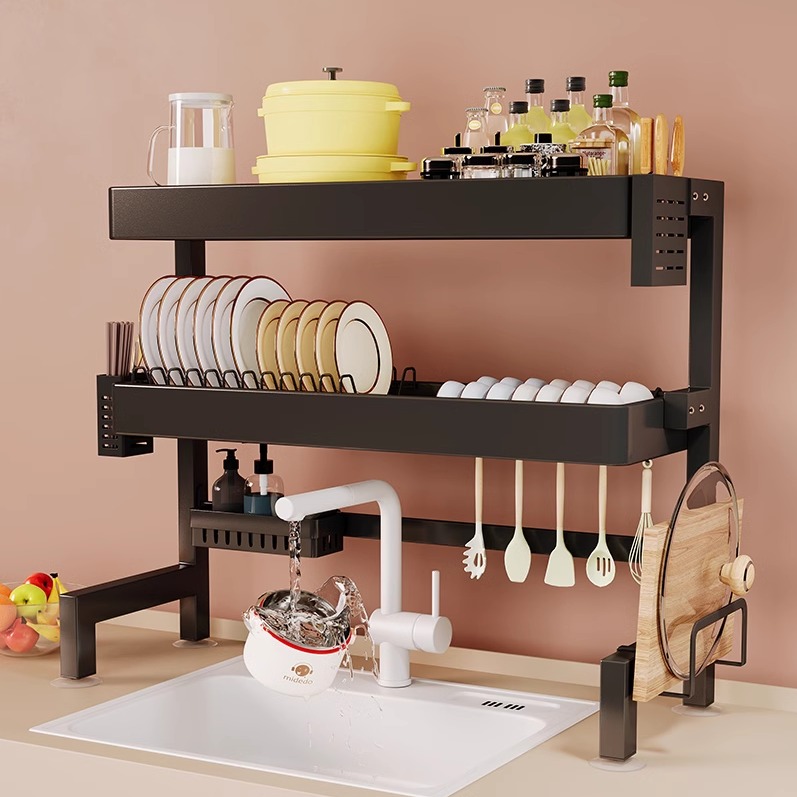 厨房水池置物架碗架碗碟沥水架家用台面多功能水池洗碗筷收纳架子