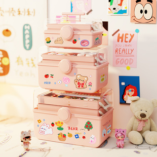 儿童发饰收纳盒女孩宝宝女童发夹饰品皮筋头饰发卡梳妆头绳首饰盒