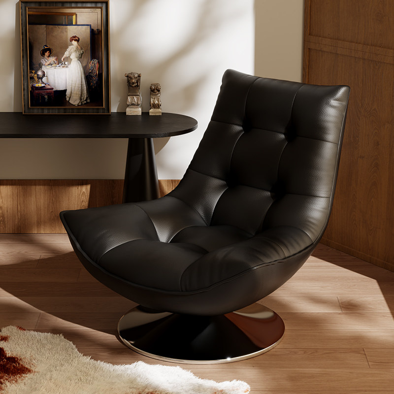 意式极简设计师款单人沙发椅