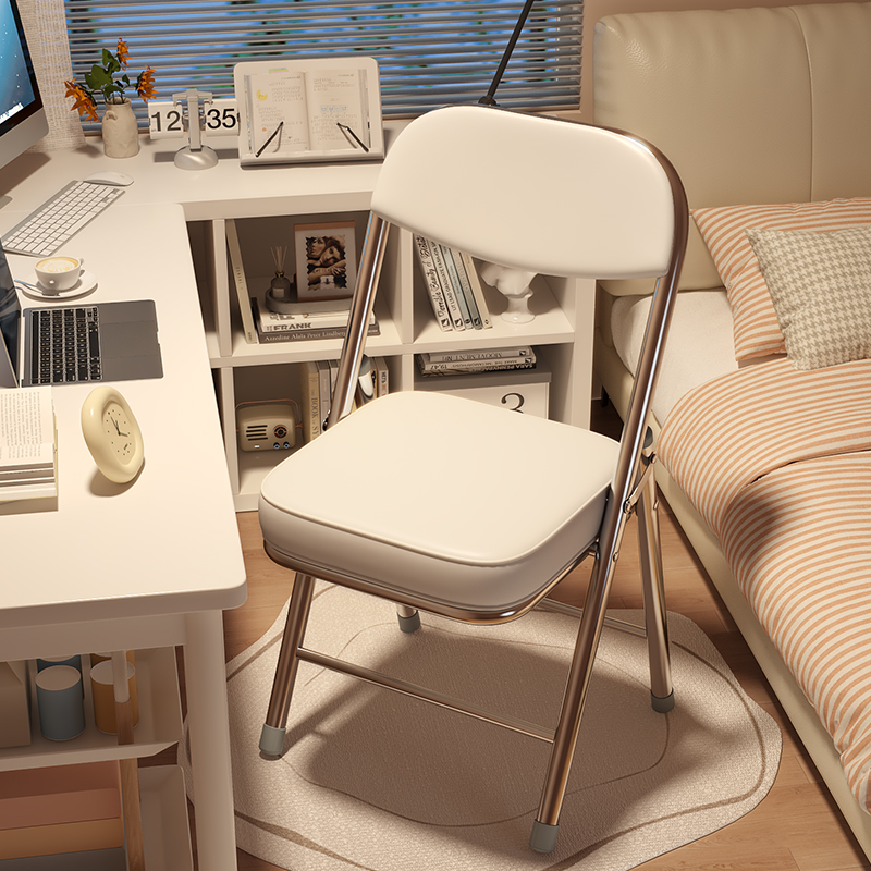 折叠椅家用女生卧室靠背椅简易凳