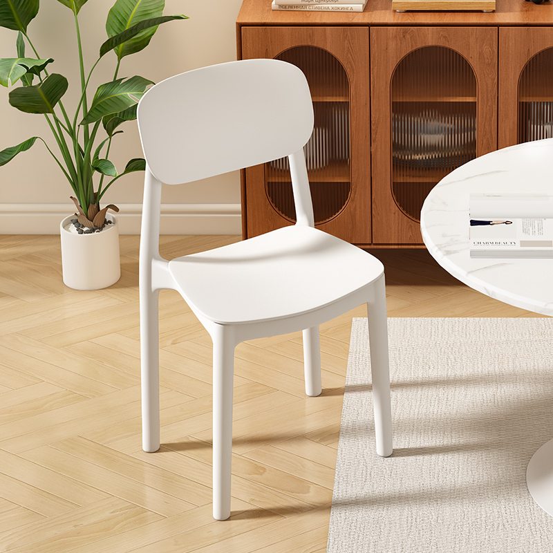 椅子出租房用久坐舒服靠背椅现代简约加厚塑料一体家用餐厅餐桌椅