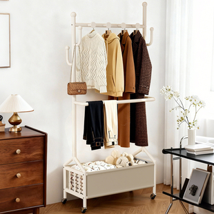 可移动房间挂衣服卧室落地挂衣架床边转角小型衣架挂包架子衣帽架