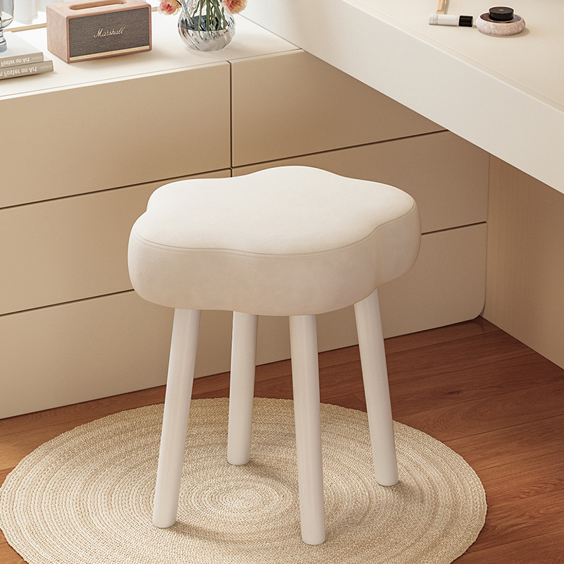云朵化妆凳奶油风梳妆台凳子女生卧室实木高级感简约美甲专用凳子,住宅家具,梳妆凳,淘宝优惠券,粉丝福利购,淘宝优惠卷