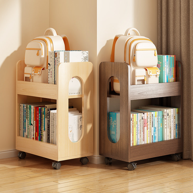 全实木书包架落地多层家用儿童绘本收纳架学生书桌收纳神器置物架,住宅家具,书架,淘宝优惠券,粉丝福利购,淘宝优惠卷
