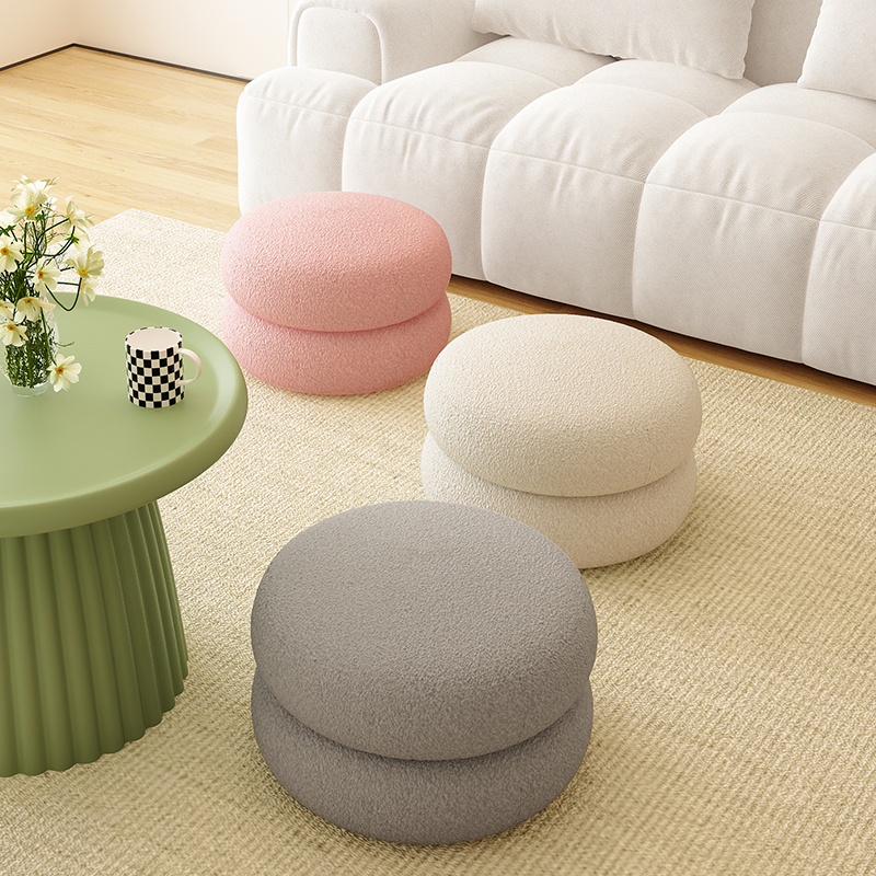 家用矮凳奶油风化妆凳沙发脚凳